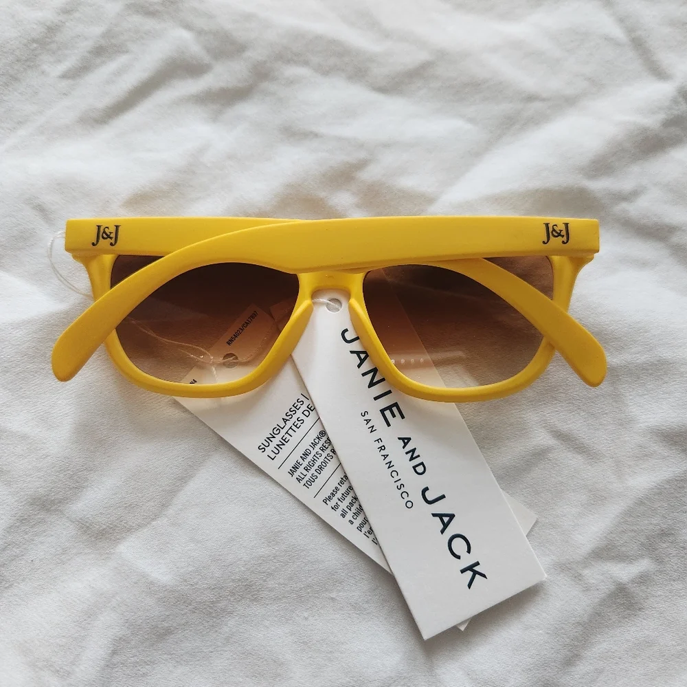 Janie and Jack Classic Yellow Sunglasses- 2-4 Years